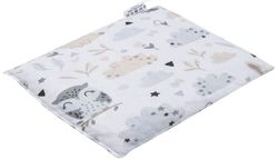 Medi Partners Almohada de hueso de cereza grande Cojín Térmico 500g Rectangular 20x25cm eco natural 100% algodón terapia de calor + frío terapia de masaje (Claro de los animales)