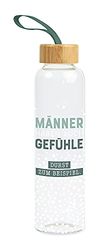 Grafik-Werkstatt Unisex – glas drickflaska för vuxna med rolig slogan | med greppslinga | 550 ml | män, grön, liten