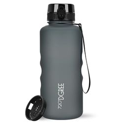 720°DGREE Water Bottle 2l "uberBottle" +Fruit-Sieve, softTouch - Waterfles BPA-Free, Lekvrij, Herbruikbaar - Grote XXL Drinkfles, Sportfles voor Gym, Fitness-Studio, Camping, Outdoor, Travel