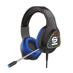 Celly, Cuffie con Filo Hazard Linea Sparco, Cuffie Over Ear Gaming, con Padiglioni Morbidi, Archetto Imbottito e Microfono Regolabili, Alta Qualità Audio, Controllo da Remoto, Luci RGB, Plug&Play