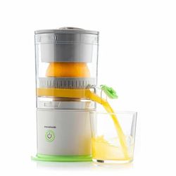 InnovaGoods® Automatische sinaasappelpers, oplaadbaar, 250 ml, 40 W, handsfree sapcentrifuge, lekvrij deksel, hoge efficiëntie, 90% USB-C, draagbaar, reinigingsborstel, sapcentrifuge voor zachte
