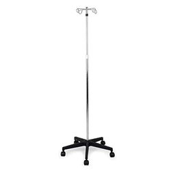 Days Deluxe IV Drip Strand, Dialysis Bag Holder, 5 Castor Wheels, For Hospital, Clinic, Hospital or Home Use, Maximum Load 10 kg