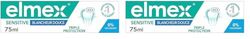 ELMEX - Dentifrice Elmex Sensitive Blancheur Douce 0% Colorants - Dents Sensibles, Gencives Douloureuses, Protection de l'Email - 75 ml (Lot de 2)