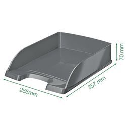 Leitz Wow 52263095 Letter Tray Set of 5 Black