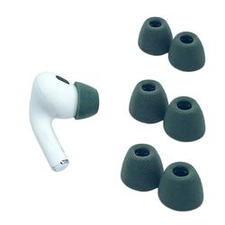 Comply Cuscinetti auricolari in schiuma per Apple AirPods Pro Generation 1 e 2, M, verde pino, 3 paia, massimo comfort, vestibilità irremovibile, punte di ricambio in memory foam, prodotti negli Stati