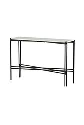Razzia Side Table 110 * 30 * 75 White Terazzo/Black