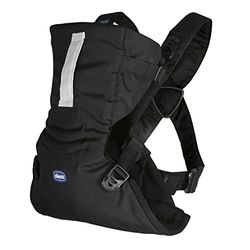 Chicco EasyFit Portabebés Ergonómico de 0 Meses a 9 kg, Mochila porteo Bebé Fácil de Usar para Llevar, Mirando hacia los Padres, Marsupio para infantes, con Sujeción para Cabeza y Cuello, Negro