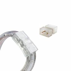 Brightium Raccord pour bande LED 2 broches 230 V, idéal pour les connexions électriques décoratives et les projets d'éclairage.