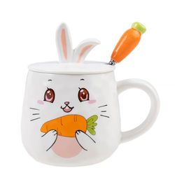 lachineuse TASSE COLLECTION LAPIN - CAROTTE APPETISSANTE - Avec Couvercle et Cuillère - Contenance : 425 ml …