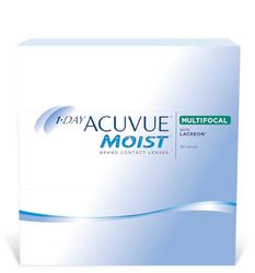 1-DAY ACUVUE MOIST MULTIFOCALI,Lenti a contatto giornaliere,visione chiara e nitida sia da lontano che da vicino,protezione UV,90 lenti, Diottria +3.00, add M, BC 8,4; DIA 14.30