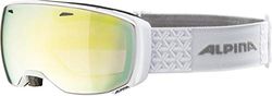 ALPINA Unisex - Dorośli, ESTETICA QV Gogle narciarskie, white/gold, One Size