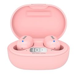 Aiwa EBTW-150PK: Auriculares Inalámbricos TWS, Almohadillas Memory Foam, Conexión Bluetooth, Pantalla LED, Carga Rápida. Color: Rosa