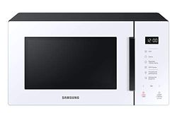 Samsung Forno a Microonde Glass Design MG23T5018AW/ET, Cottura Croccante, HomeDessert, Microonde + Grill 800 W + 1100 W, 23 L, 49l x 27,5h x 38p cm, Neve