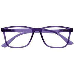 OPULIZE NYX Blue Light Blocking Reading Glasses - Anti-Glare Computer and Gaming Eyewear - UV and Eyestrain Protection - Rectangular Frame - Purple - Men Women - + 2.50