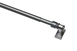 GARDINIA California Café House Bar Window Attachment for Screwing Can Be Shortened Carrier Extendible 50-85 cm Diameter 12 mm Metal Matte Silver