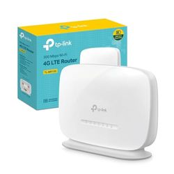 TP-Link TL-MR105 Cat4 Router 4G LTE Wireless N300Mbps, Router WiFi con Sim, Porta LAN/WAN, Modem 4G Sim, Senza Configurazione, Antenne Interne, Porte Antenna Esterna, Collega Fino a 32 Dispositivi