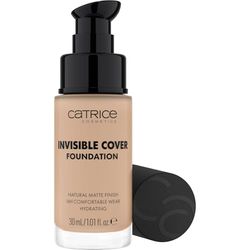 Catrice Invisible Cover Foundation, n. 015W, nude, idratante, a lunga durata, naturale, per pelle secca, vegana, senza olio, senza parabeni, senza particelle di microplastica, confezione da 1 (30 ml)