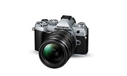 Olympus OM-D E-M5 Mark III Micro Four Thirds Kamera (20 MP-sensor, 5-axlig bildstabilisator, autofokus, elektronisk OLED-sökare, 4K-video, Wi-Fi, silver) + 12-40mm M.Zuiko PRO-objektiv