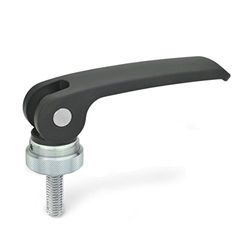 Ganter Normelemente | Excentrische spanner met schroef - 927-63-M5-25-A-B | greeplengte l1: 63 mm | schroefdraad d2: M5 | hendel zink spuitgieten, zwart | 1 stuk