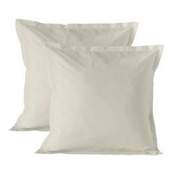 Basic Funda de almohada 60x60 cm (x2) Beige
