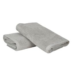 Ruggeri - Set 2 Teli Doccia e Bagno 70x140 cm - 100% Puro Cotone Extra Morbido - Collezione Asciugamani - Let's Color! (Grigio)