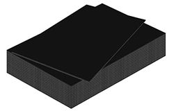 Kangaro Pannelli in schiuma formato DIN A3, 29,7 x 42 cm, 3 mm, confezione da 15 pezzi, per artigianato, presentazione, modellismo, passepartout, colore nero