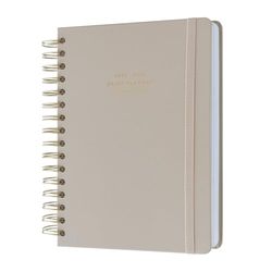 Kokonote A5 Academic Diary 2025-2026 Page A Day - Misty Gray | Academic Planner 2025-2026 With Stickers, Student Essentials For University, Back To School Supplies