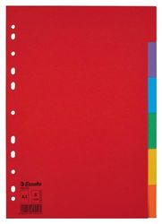 Esselte Intercalaires A4 6 Touches, Rouge/Multicolore, Carton Recyclé, 100200