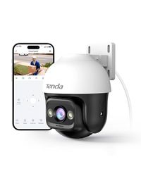 Tenda Telecamera Wi-Fi Esterno, 2K Videocamera Sorveglianza con Visione Notturna a Colori, IP Cam 360°, Audio Bidirezionale, Rilevamento di Movimento e Persone, Compatibile con Alexa, CH3