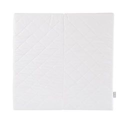 roba Colchão para parque bebé quadrado 100 x 100 cm - núcleo de espuma de PU respirável - capa acolchoada e removível com fecho de correr - branco