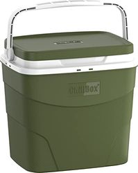 Duramax Chillbox Cool Box 24L con Bloqueo de Mango Seguro, Mantiene el Hielo hasta 2 días, Pecho de Hielo Aislado para Camping, Playa, Almuerzo, Picnic y más, Caja de Hielo, Verde Cazador