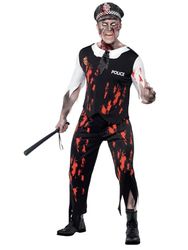 Men's Zombie Policeman Costume Large