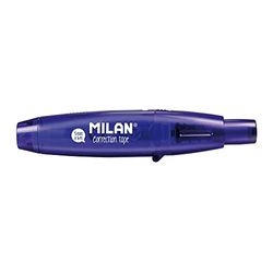 MILAN Blíster cinta correctora con pulsador 5 mm x 6 m serie Acid, azul