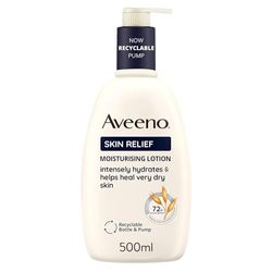 Aveeno Lotion hydratante pour soulager la peau | Apaise la peau dès le premier jour | Pour des soins de la peau très sèche et irritables | Avec beurre de karité et flocons d'avoine prébiotiques, 500