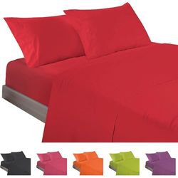 ECOMMERC3 | 4-delat lakanset 160-säng tillverkad 100% tillverkad i Spanien - lakanset med dragkedja, bänkskiva och 2 örngott 45 x 85 cm