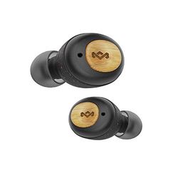 Dom z Marley True Wireless Champion słuchawki douszne - kompaktowe słuchawki Bluetooth 5.0, 28 godzin odtwarzania z ładowalnym etui, zawiera wygodne zatyczki do uszu, ekologiczna bambusowa konstrukcja