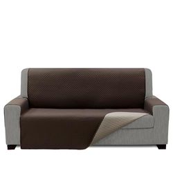 ECOMMERC3 | Sofa Cover Size 4 Seater 200 x 220 cm New Sofa Effect - Brown-Beige Sofa Cover Easy Installation Fit