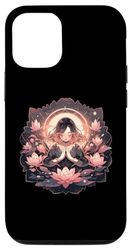 Carcasa para iPhone 13 Flor de loto Yoga Meditación Budismo Espiritualidad Namaste