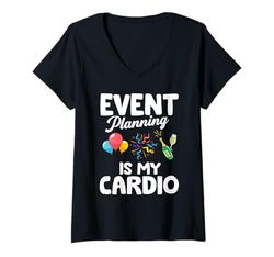 Donna Organizzatore di eventi Organizzatore di gestione della pianificazione professionale Maglietta con Collo a V