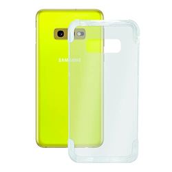 KSIX smart your tech Galaxy S10E Case, Semi-Rigid, High Protection, Transparent