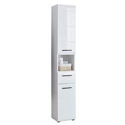 trendteam smart living Piel brillante de muebles de baño – Armario alto
