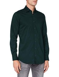 Pierre Cardin Langarm Hemd Camisa, Verde, 42 para Hombre