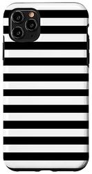 iPhone 11 Pro Max Black and White Stripe Phone Case