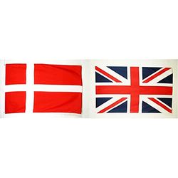 AZ FLAG - Drapeau Danemark - 150x90 cm - Drapeau Danois- Pavillon 110 g & Drapeau Royaume-Uni - 150x90 cm - Drapeau Anglais - Uk - Grande Bretagne- Pavillon 110 g