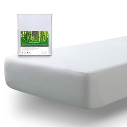 tural - Zestaw 2 wodoodpornych i oddychających ochraniaczy na -Matelas. 100% bambusowa tkanina frotte Wymiary 90x200 cm/Prześcieradło w kształcie