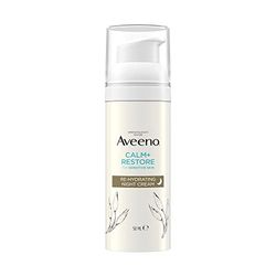 Aveeno CALM+RESTORE Re-Hydrating Night Cream (1 x 50ml), Fragrance-Free Face Care, Intensely Nourishes with Shea Butter & Prebiotic Oat, Suitable for Sensitive Skin