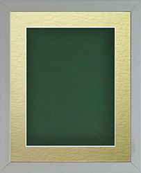 Frame Company Radcliffe Grey 16x12 with Bottle Green BB and Gold Mount for 14x10