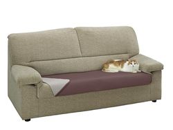 Estoralis | AVA | Topper pour canapé | Tissu matelassé réversible | Couleur Beige/Marron | pour Animal de Compagnie| Mesure 65x160 cm. | pour Tous Types de canapés