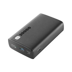 Cellularline - Elite 20000 - Caricabatteria Portatile - Capacità di 20000mAh - +144 ore di ricarica extra - 1xUSB OUTPUT: 18W Adaptive Technology - 2xUSB-C INPUT: 18W/ OUTPUT: 20W PD - Nero