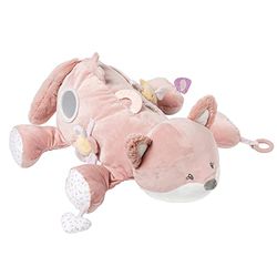 Nattou Peluche Interattivo Alice la Volpe, In Poliestere, Con Diverse Attività, Ca. 60 cm, Alice e Pomme, Rosa